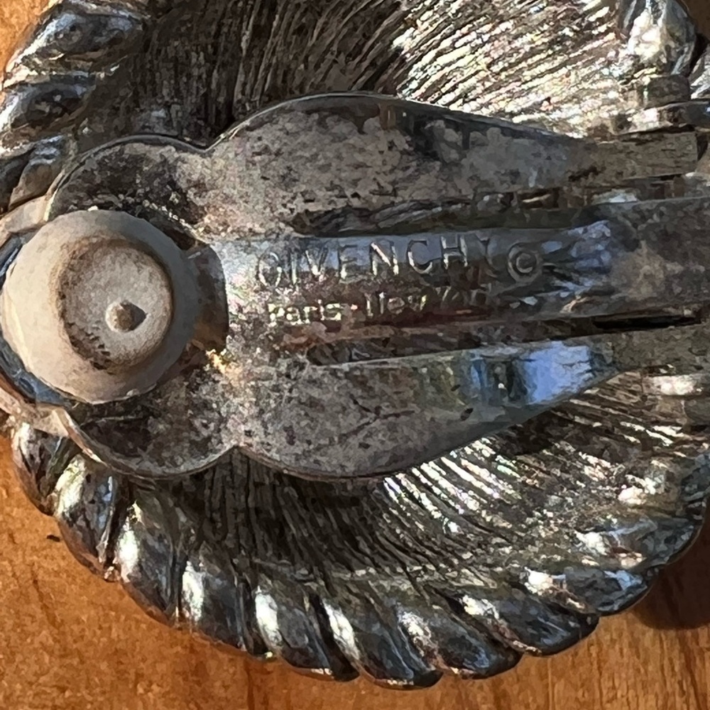 Givenchy Silver Rose Stud Earrings - image 6